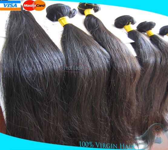 100% Unprocessed Brazilian Virgin Hair  Extension Silky Straight hair style can be dyed any color