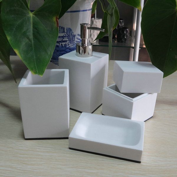 soap dish with natural stone made of resin Item No BP0454