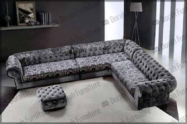 Sectional Contemporary Sofa With Ottoman 4-pieces