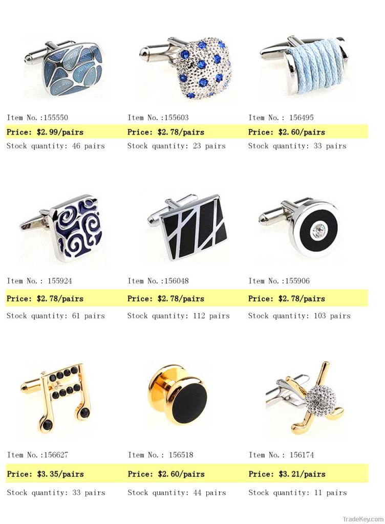 Fashion new design China wholesale cufflinks stainless steel