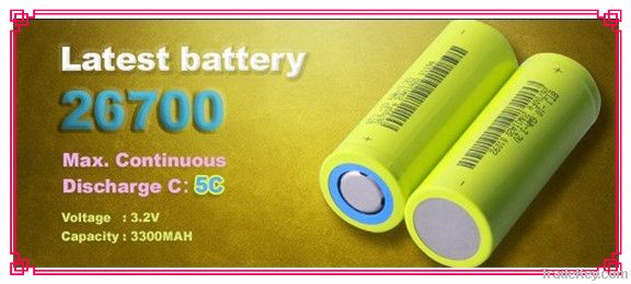 Lifepo4 26700 3.2V 3300mah cell