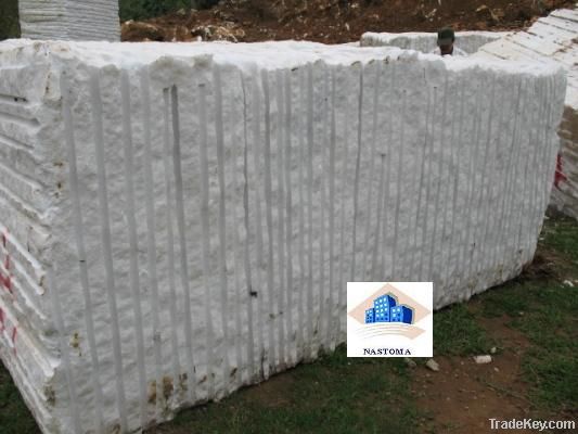 White marble block