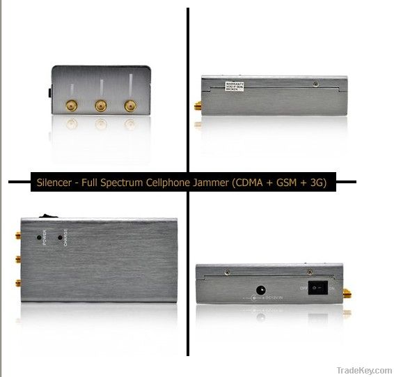 Silencer - Full Spectrum Cellphone signal jammer (CDMA + GSM + 3G)