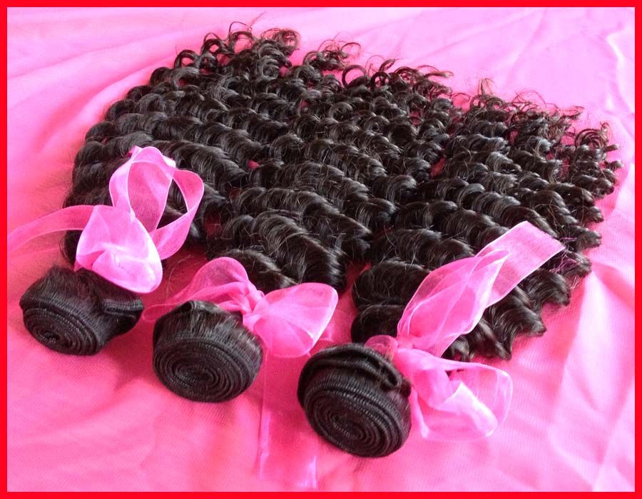 High Quality Grade AAAAA Unprocessed 100% Malaysian Virgin Human Hair Weft Deep Wave Wave Natural Color