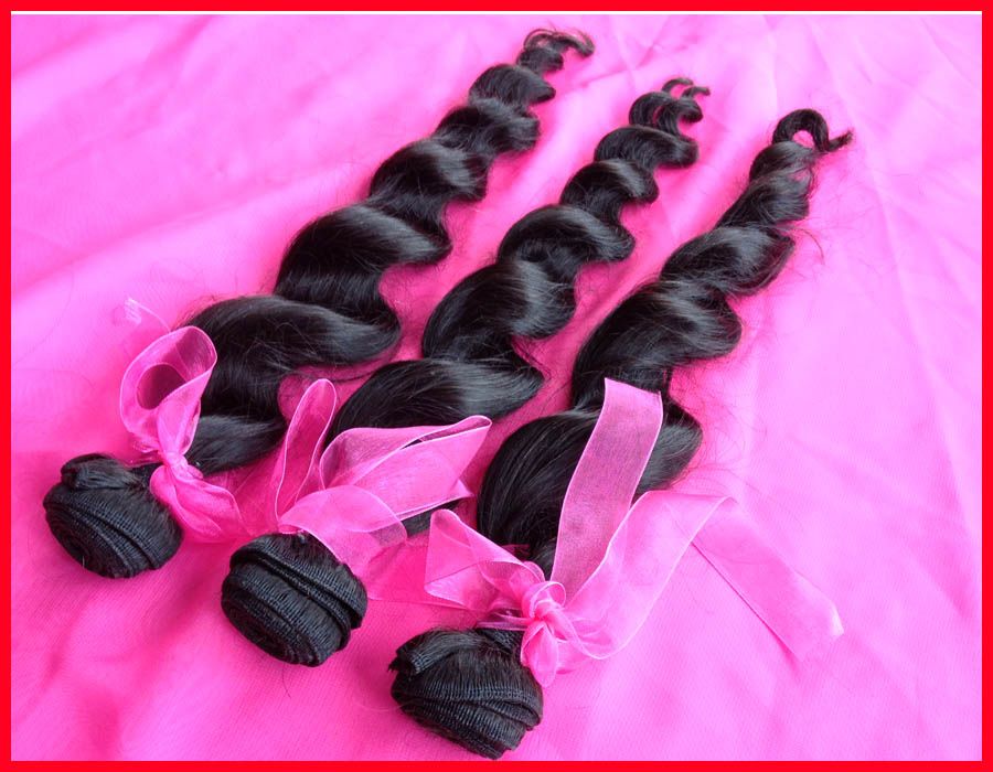 100% Unprocessed Grade AAAAA Malaysian Virgin Human Hair Weft Loose Wave Wave Natural Color