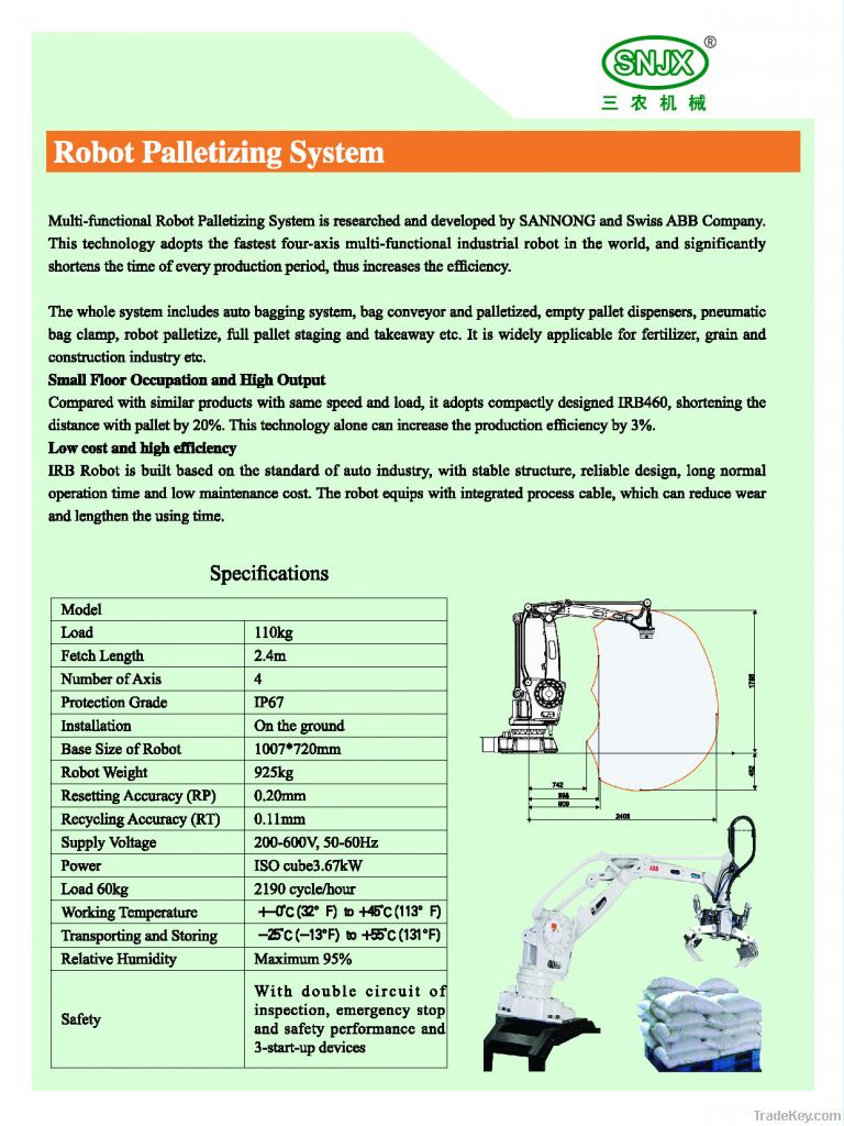 robot palletizing system