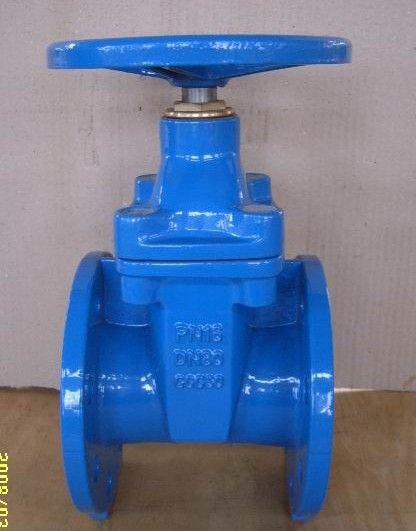 Rubber seat non-rising stem gate valve