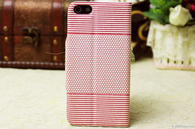 Leather Case for iphone 5, PC/Magnet Materials Standing Function