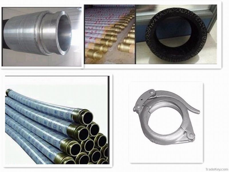 5 inch Concrete Rubber End Hose 4mtrs with Flange