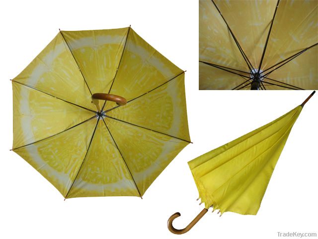 24"*8k heat tranfer printing woodem umbrella