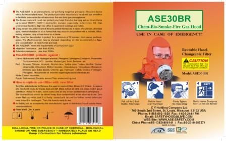 Chem-Bio-Gas-Smoke - Fire Escape Hood (ASE30BR)