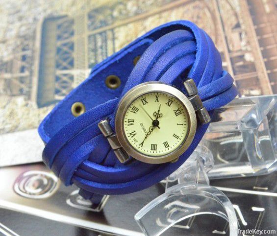 vantage fashion punk clinch women leather watch