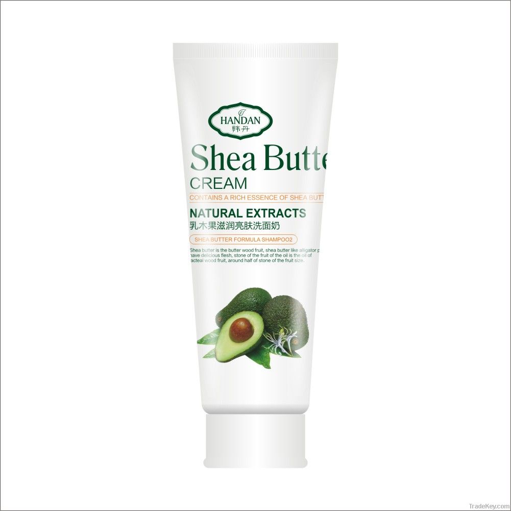 Shea butter moisturing tender skin facial cleanser