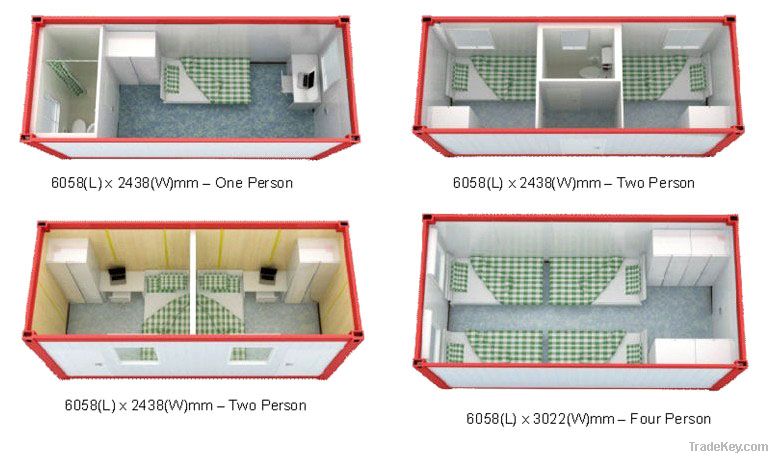 Two bedroom container house prefabricated