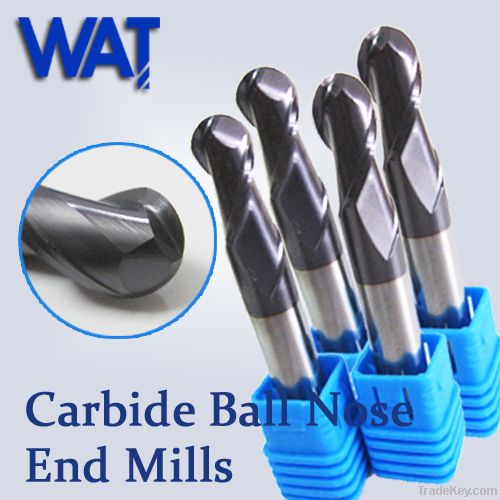 WAT 2 Flute Carbide Ball Nose End Mill Cutting Tools