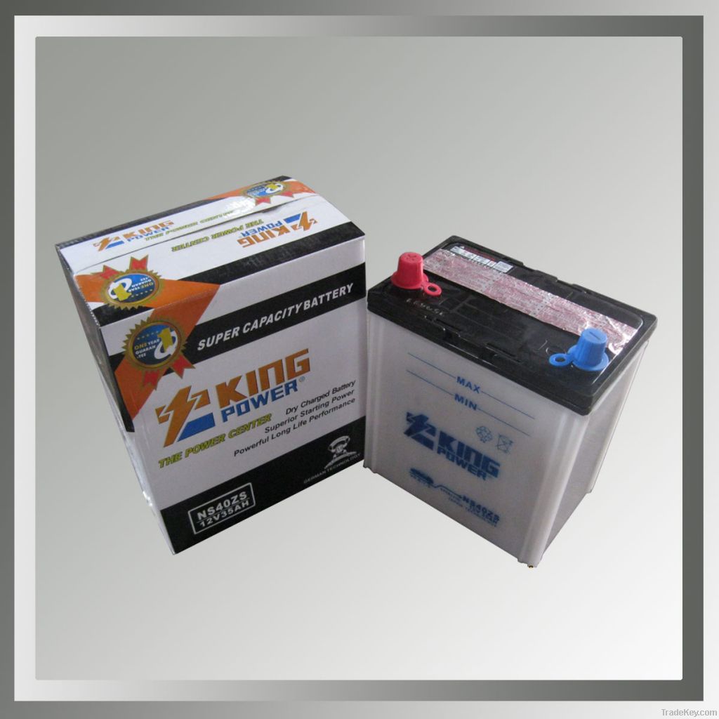 Dry charged auto battery NS40Z