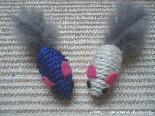 Sisal Mouse Cat toy Kitten toy