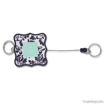 Square Shaped Badge Reel with Custom Letters