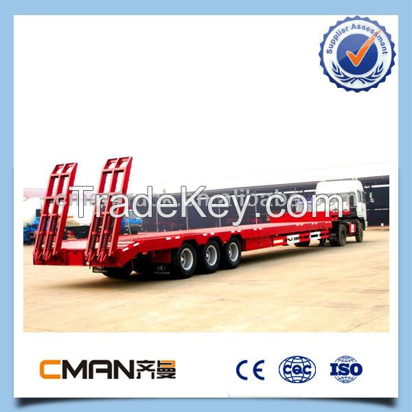 2014 brand new low bed trailer truck 40 tons 3 axles to carry heavy machine