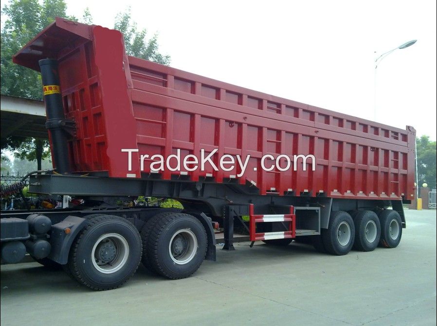 China Brand 3Axles Hydraulic New Dump Tipper Truck Trailer