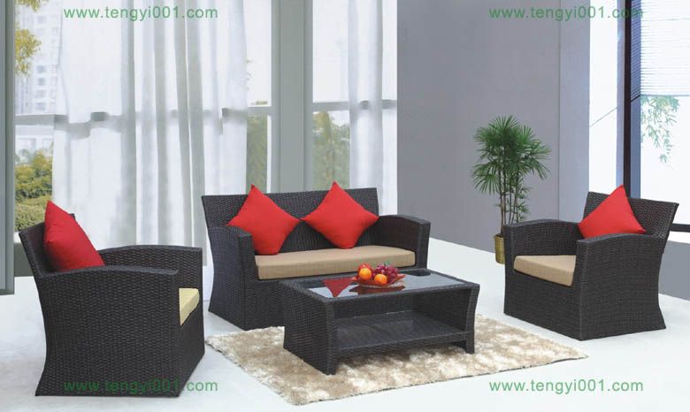 M914 PE rattan sofa