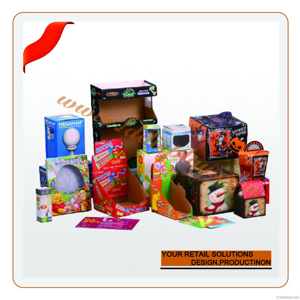 cardboard counter display