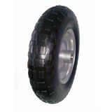 3.50-8/4.00-8 Flat Free Solid Tire Rubber Wheel for Hand Truck, Wheelbarrow, Garden Cart, Trolley