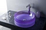 SGS Transparent Resin Made Above-Mounted Wash Basins (AX1002 purple)