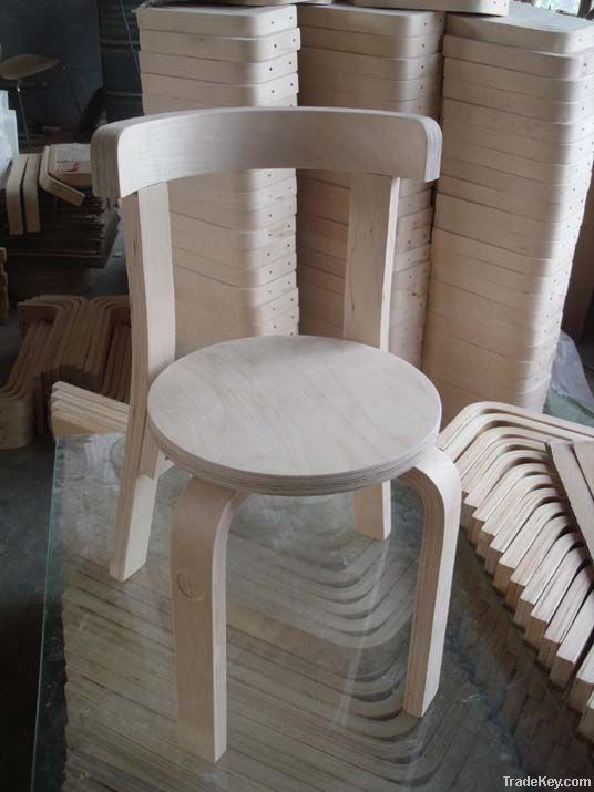 Wooden round stool