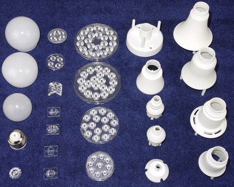 plastic LED lighting accessories such as holder, distributor and bases