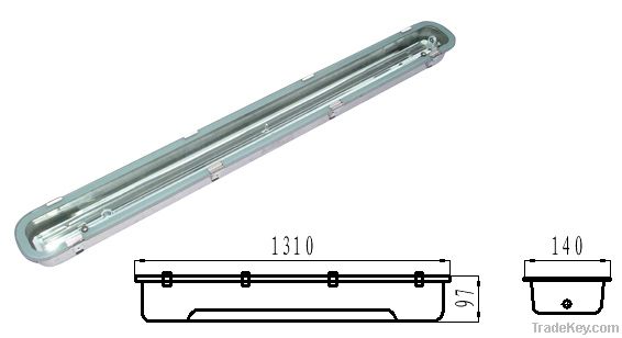 IP65 WFS136 Industrial waterprool fluorescent light fixture for LED si