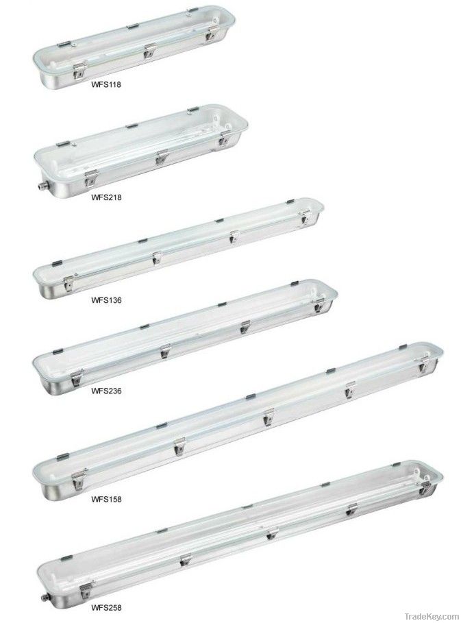 IP65 WFS258 Industrial waterprool fluorescent light fixture for LED