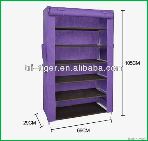 6 Tier Non-woven Shoe Cabinet