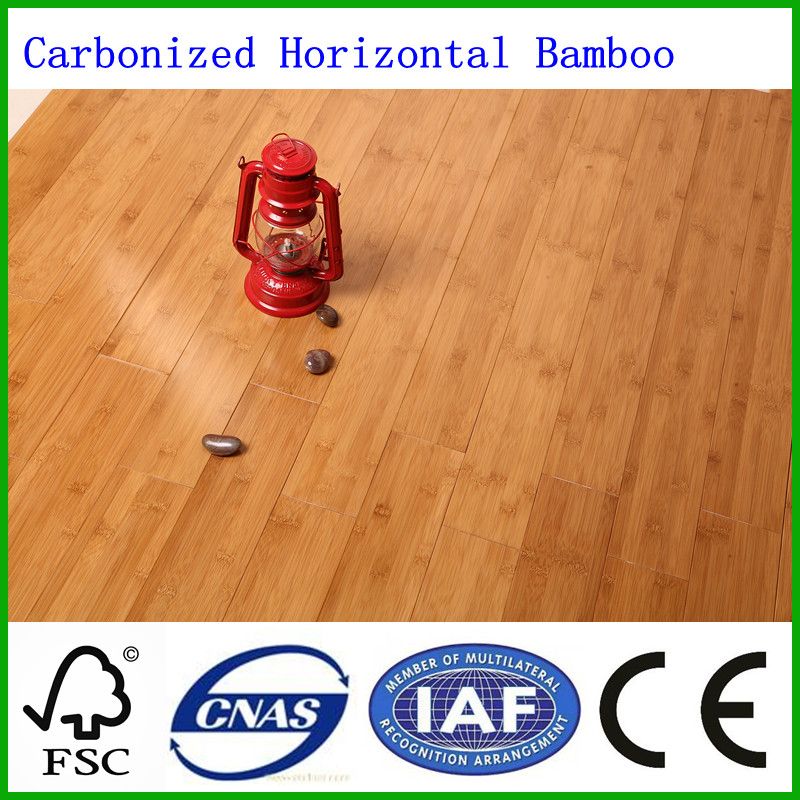 high gloss horizontal carbonized bamboo flooring