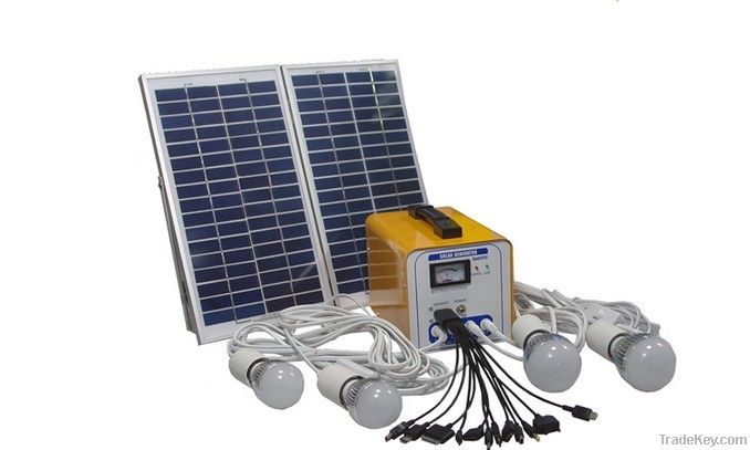 16W/12AH/12V home solar power system