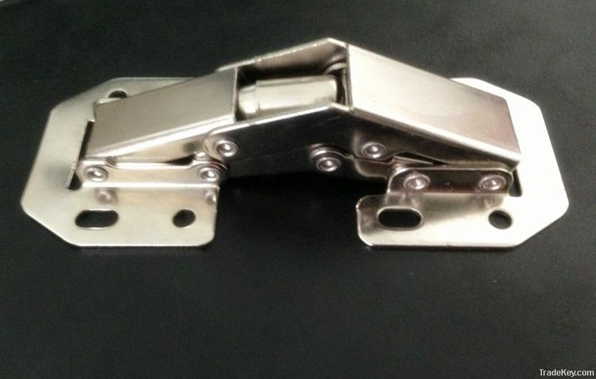 Silvery Steel Concealed hinges with spring for cabinet door 4&#039;&#039;