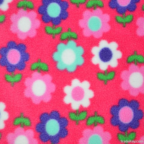 Polyester cheap print polar fleece fabric