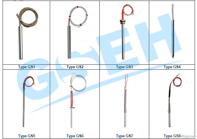 Cartridge heater pipe element