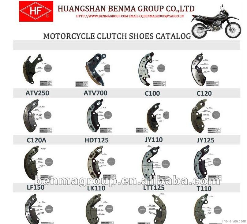 clutch shoe for motorcycle