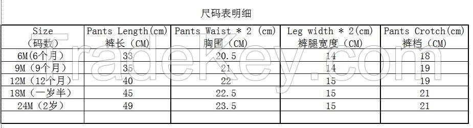 spring and autumn baby cotton pants unisex baby long trousers kids casual pants infant trousers size for 6M-24M