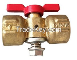 Brass Plug Valves with Red Butterfly Handle