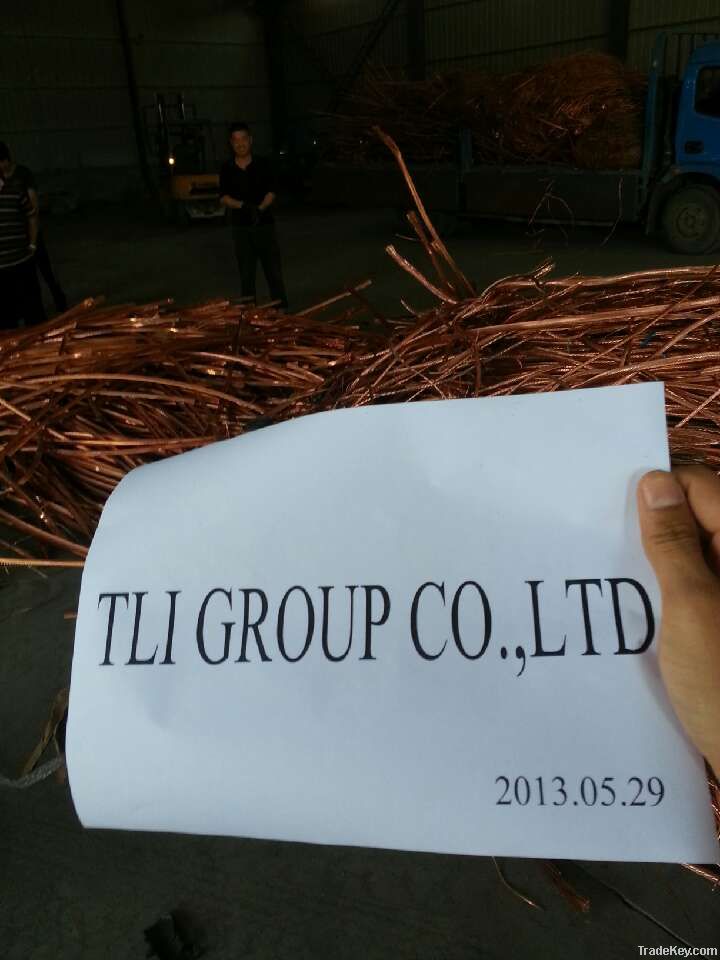 copper wire scrap 99.95% selled by factory