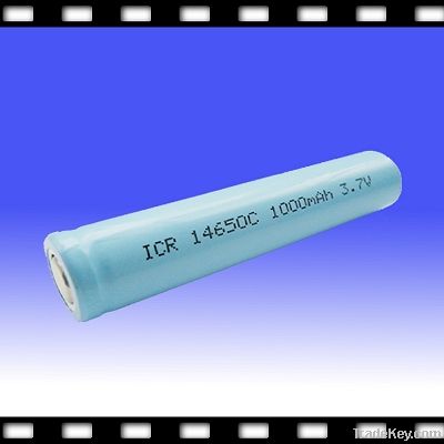 Rechargeable Lithium Ion Battery for Flash Light  3.7V 14650 1000mAh