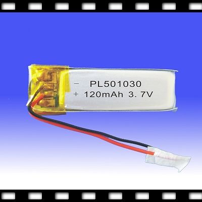 Polymer Lithium Battery Pack 3.7V for Blue tooth/GPS 120mAh (501030)