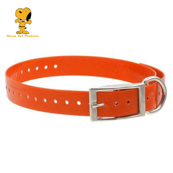 Orange color TPU dog collar made in China