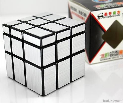 NEW hot spring speed Mirror Blocks twist silver magic cube puzzle