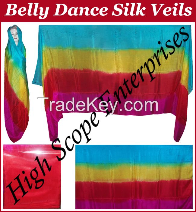 Belly Dance Costume Pure Silk Veils 5mm / Scraves size 45x108 inches 