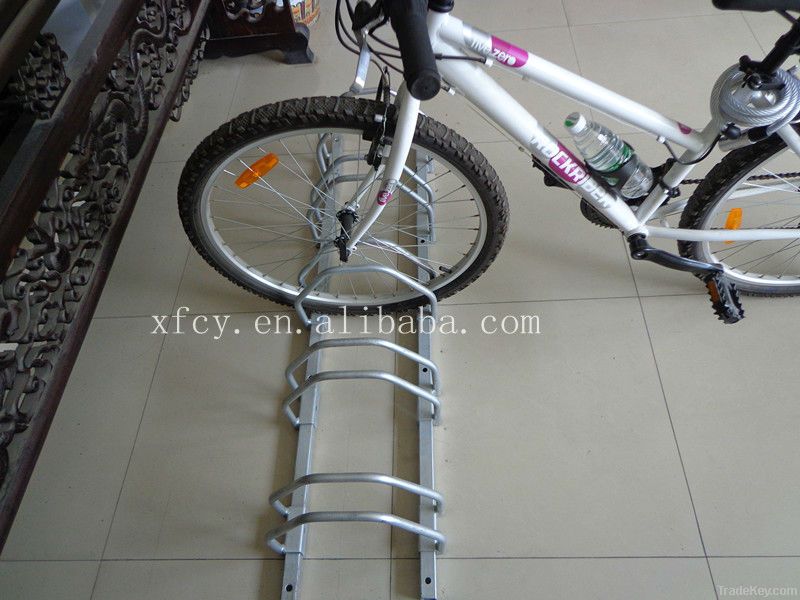 popular galvanized steel bike standing rack for 5 bikes