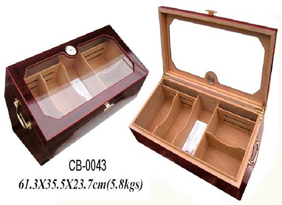 New luxury MDF wooden cigar box with cedar and venner