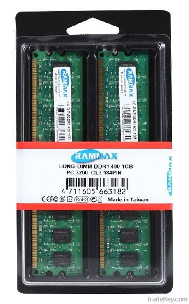 2GB DDR RAM 400MHz (2x 1GB RAM Kit) PC-3200 memory ram